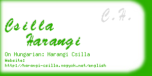 csilla harangi business card